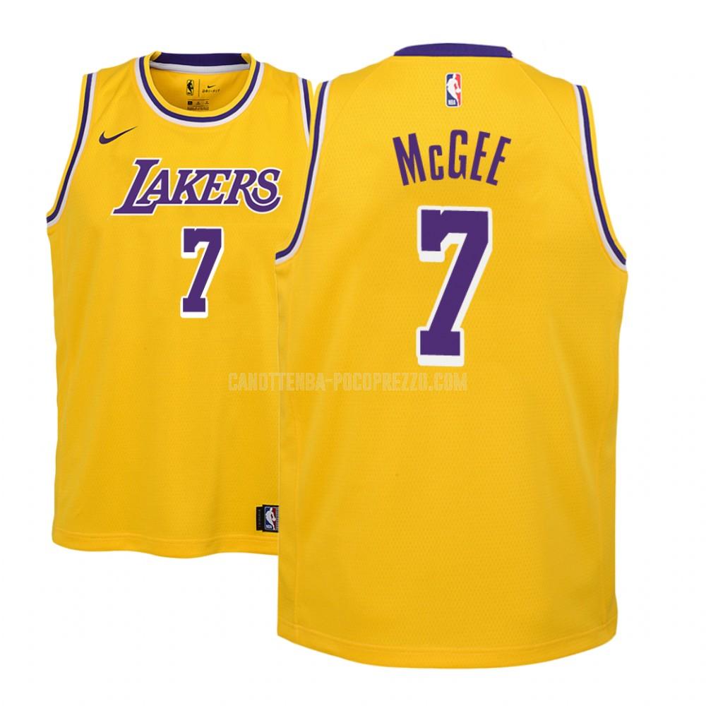 canotta los angeles lakers di javale mcgee 7 bambini giallo icon