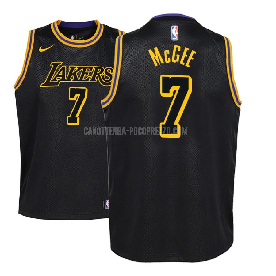 canotta los angeles lakers di javale mcgee 7 bambini nero city edition 2018-19