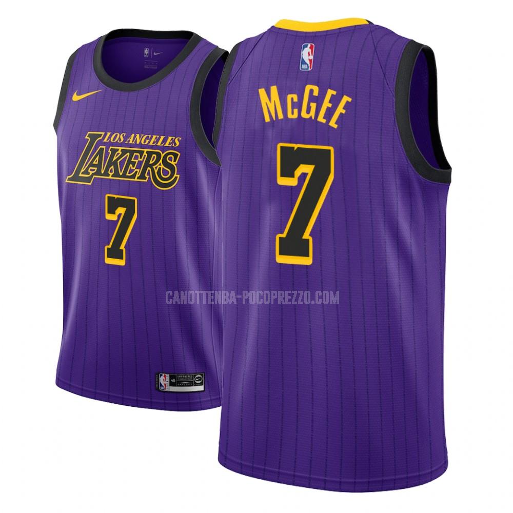 canotta los angeles lakers di javale mcgee 7 bambini viola city edition