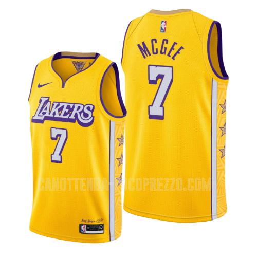 canotta los angeles lakers di javale mcgee 7 uomo giallo city edition 2019-20