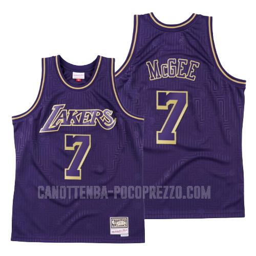 canotta los angeles lakers di javale mcgee 7 uomo viola throwback 2020