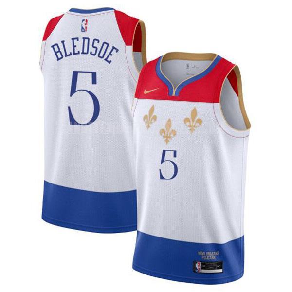 canotta new orleans pelicans di eric bledsoe 5 uomo bianco city edition 2020-21