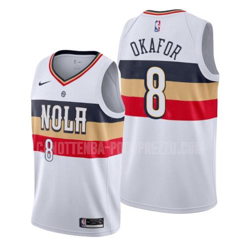 canotta new orleans pelicans di jahlil okafor 8 uomo bianco earned edition