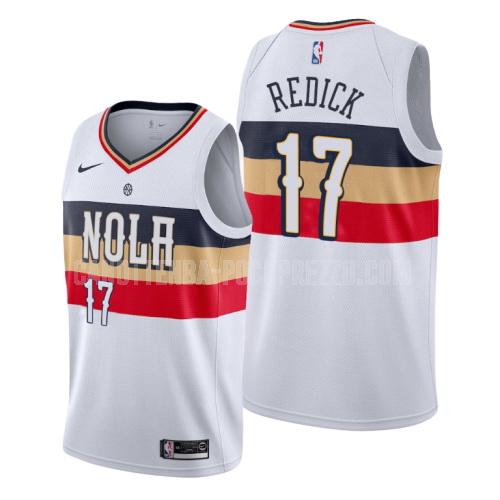 canotta new orleans pelicans di jj redick 17 uomo bianco earned edition