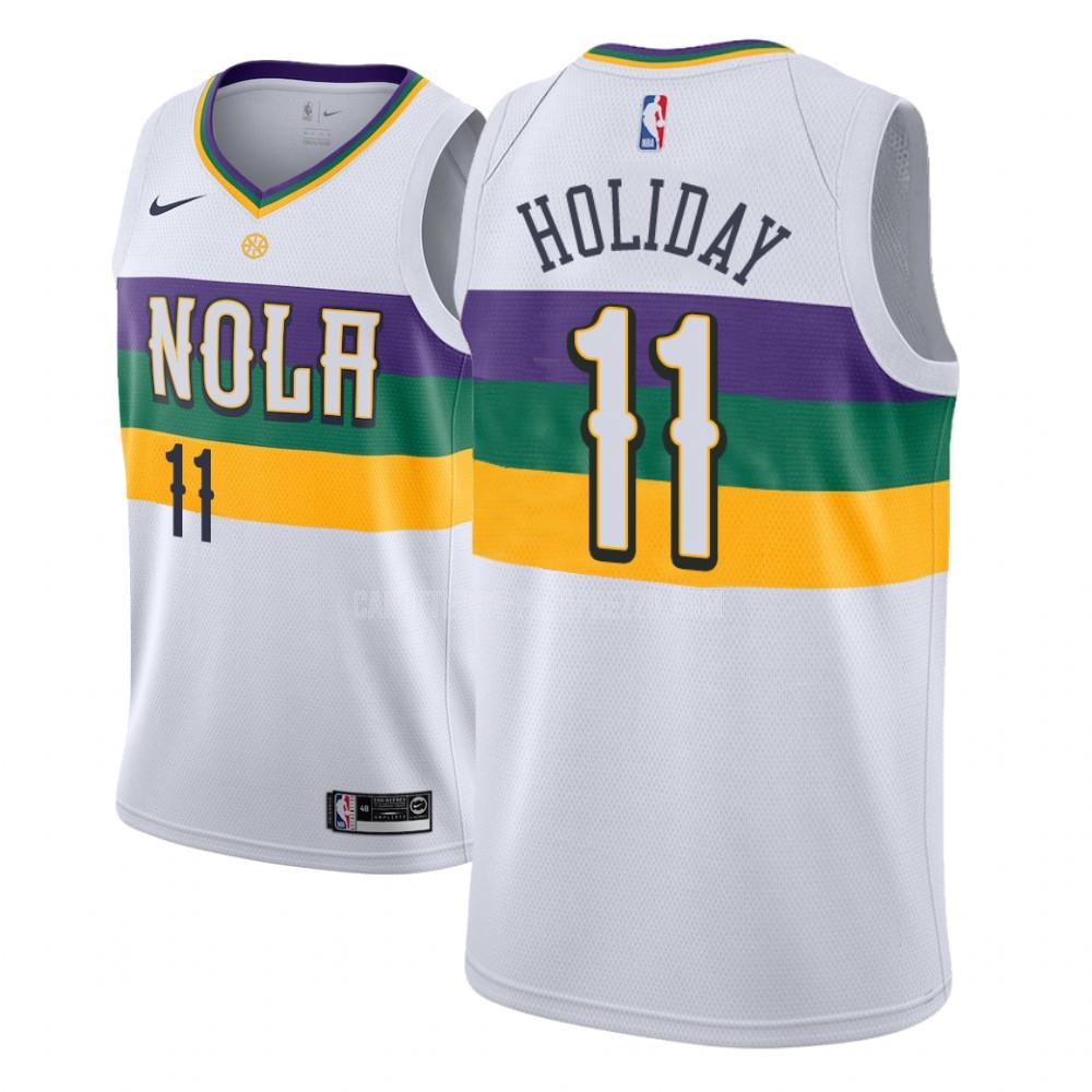 canotta new orleans pelicans di jrue holiday 11 bambini bianco city edition