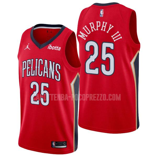canotta new orleans pelicans di trey murphy iii 25 uomo rosso statement edition 2022-23