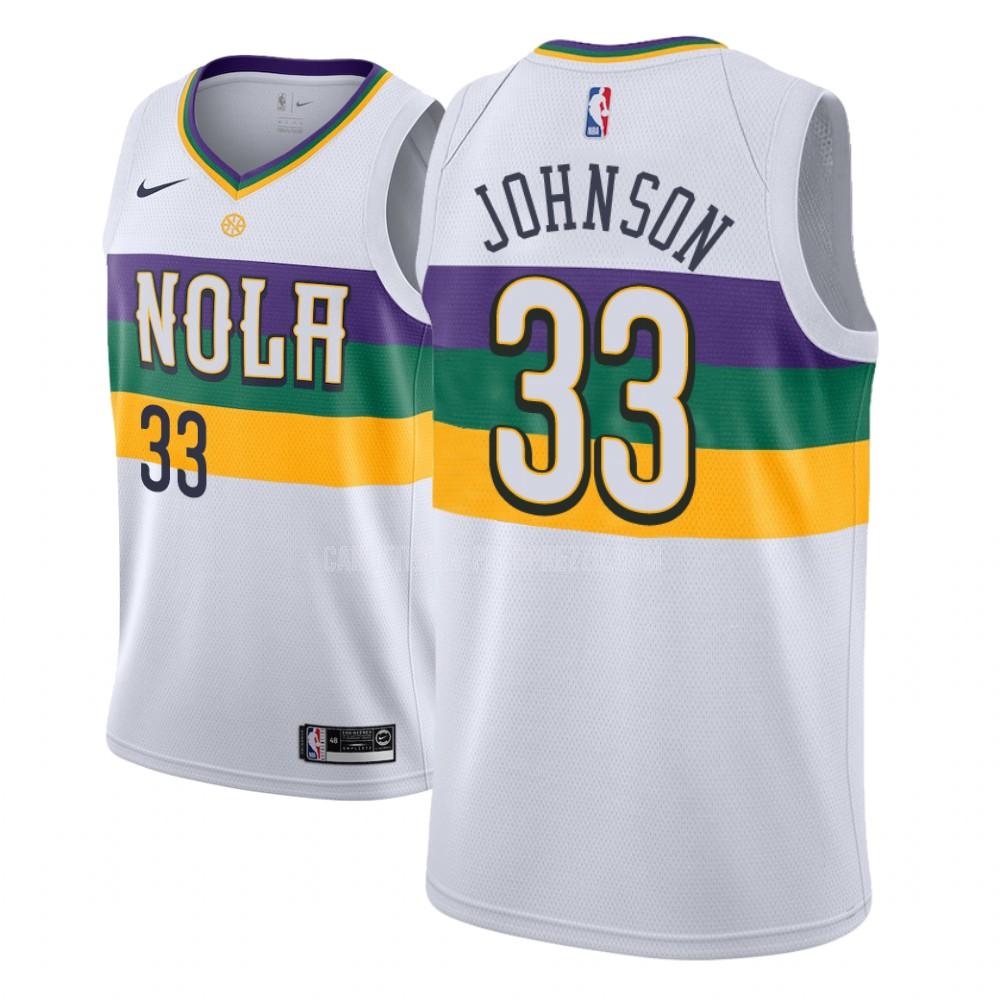 canotta new orleans pelicans di wesley johnson 33 bambini bianco city edition