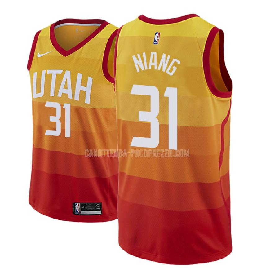 canotta utah jazz di georges niang 31 uomo rosso city edition 2018-19