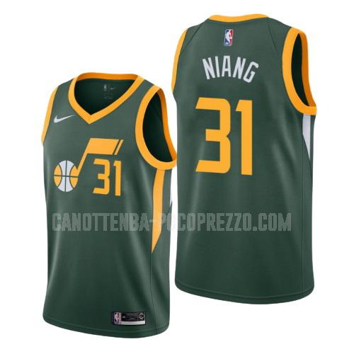 canotta utah jazz di georges niang 31 uomo verde earned edition