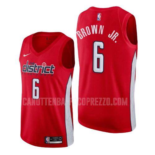 canotta washington wizards di troy brown jr 6 uomo rosso earned edition