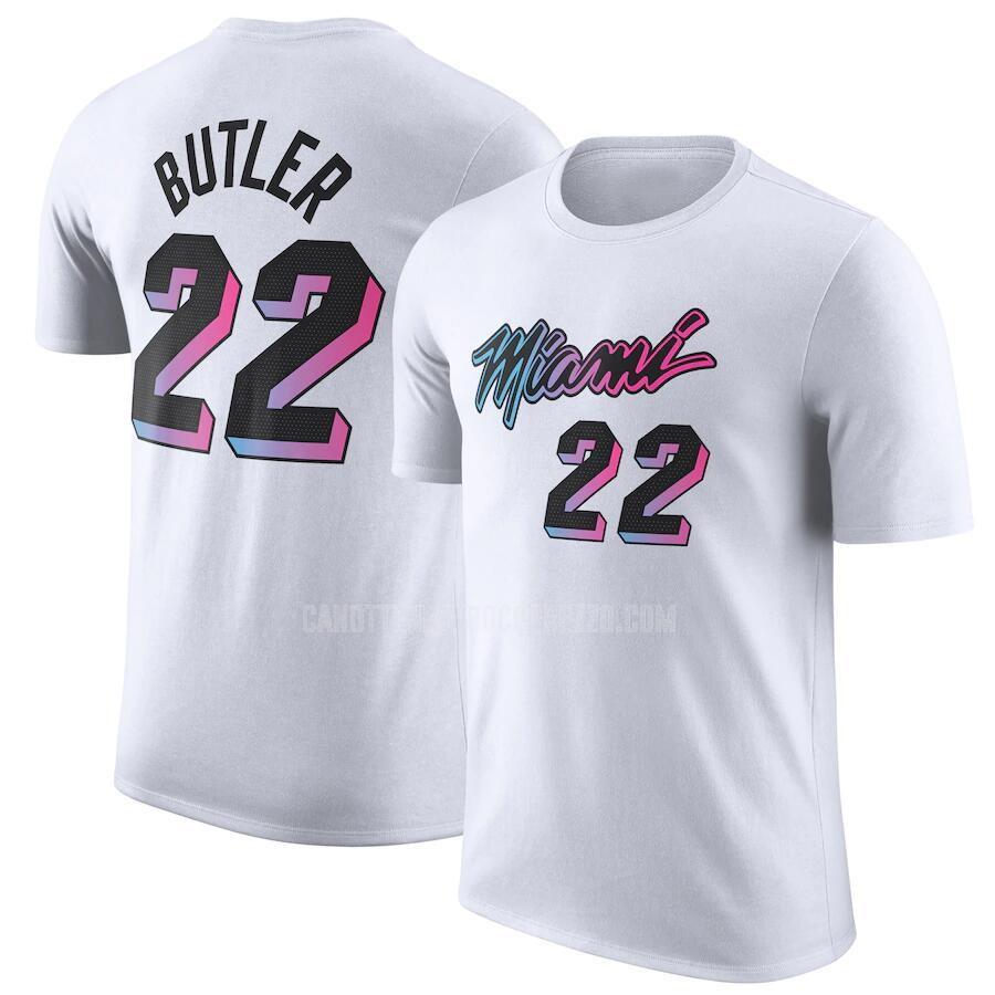 maglietta miami heat di jimmy butler 22 uomo bianco 2022-23