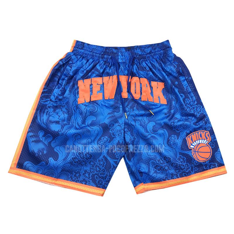 pantaloncini basket new york knicks di blu tiger year edition 2023