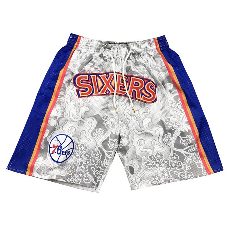 pantaloncini basket philadelphia 76ers di grigio tiger year edition 2023