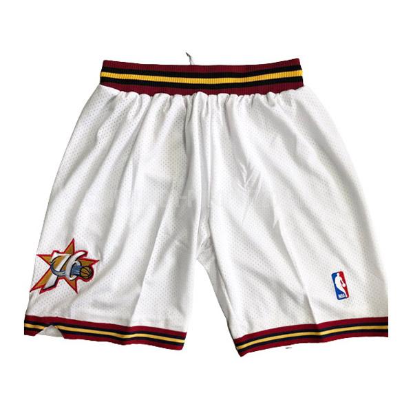 pantaloncini basket philadelphia 76ers di uomo bianco retro fc1