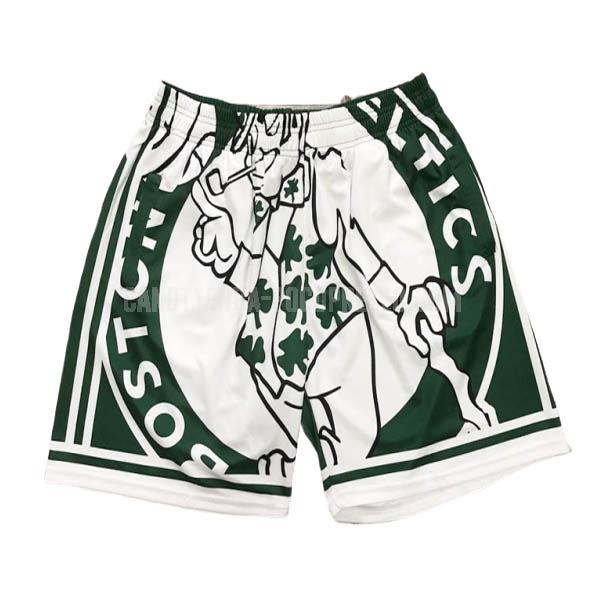 pantaloncini boston celtics di bianco verde big face