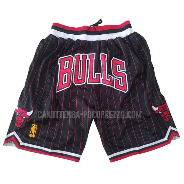 pantaloncini chicago bulls di nero just don tasca-banda