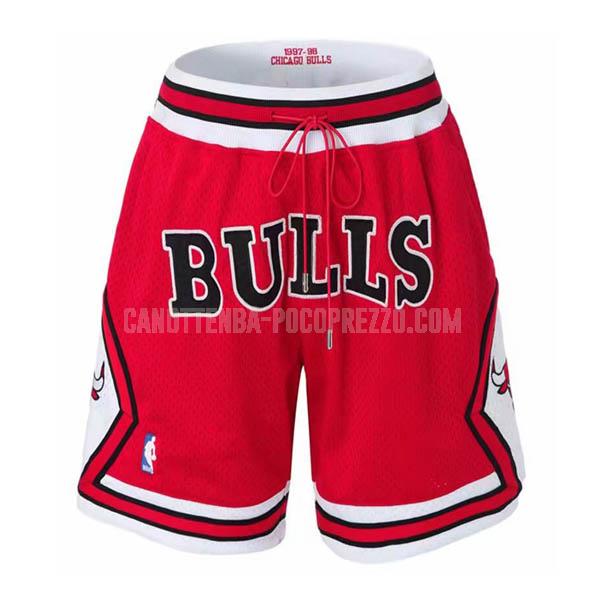 pantaloncini chicago bulls di rosso just don tasca-classica
