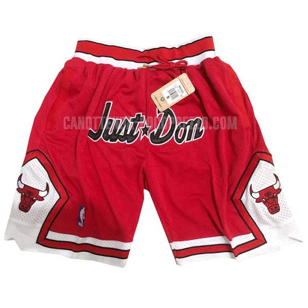 pantaloncini chicago bulls di rosso just don tasca