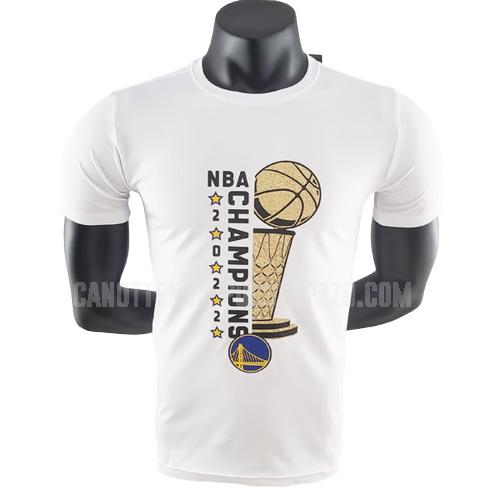 t-shirt da basket golden state warriors di uomo bianco 22822a12 champions 2022